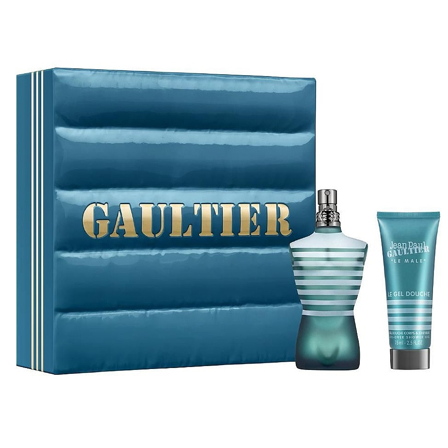 Set Cadou Jean Paul Gaultier Le Male, Apa de Toaleta, Barbati (Continut set: 75 ml Apa de Toaleta + 75 ml Gel de dus)