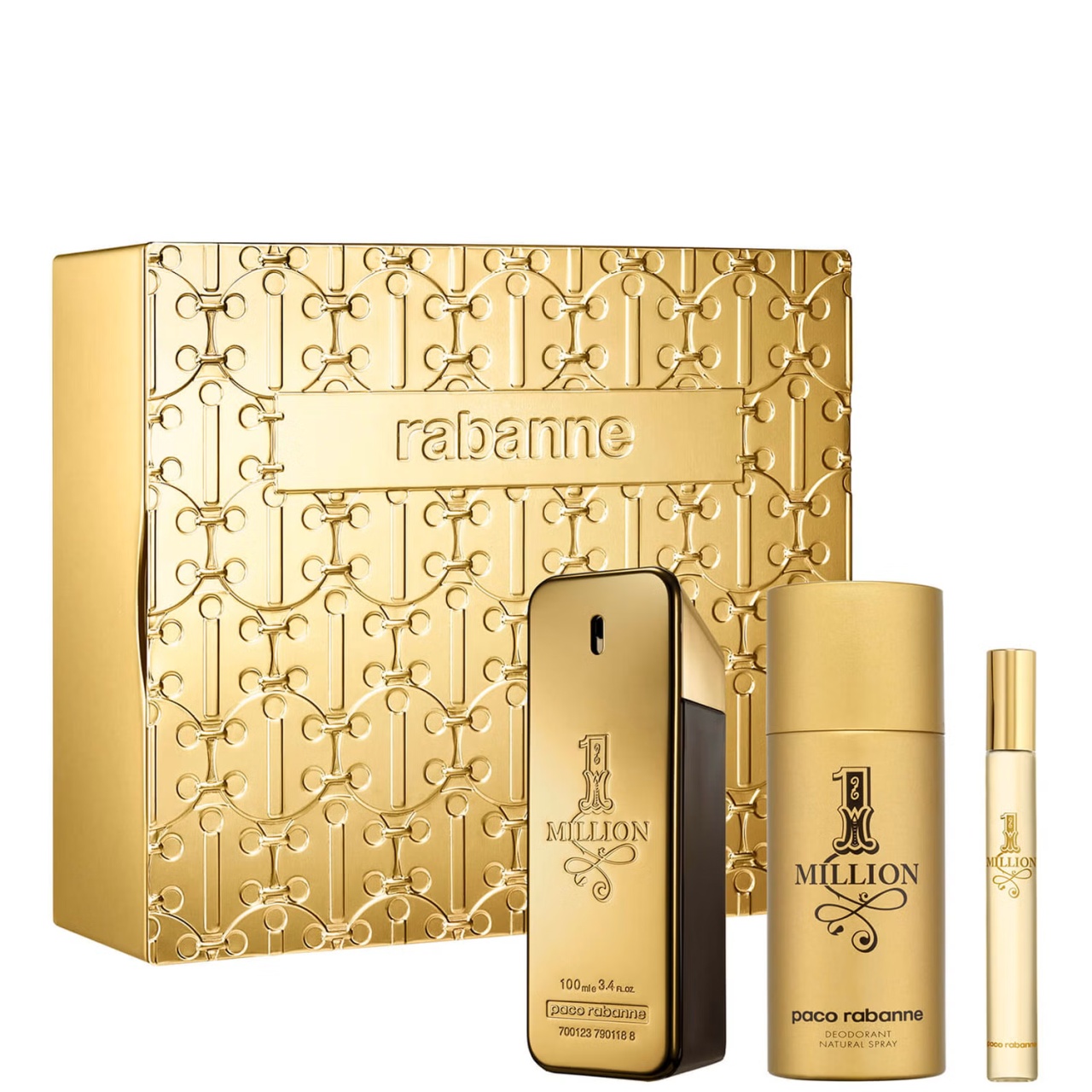 Set cadou Set Cadou Paco Rabanne 1 Million, Barbati, Apa de Toaleta, 100 ml + Deodorant spray 150 ml + mini Apa de Toaleta, 10 ml