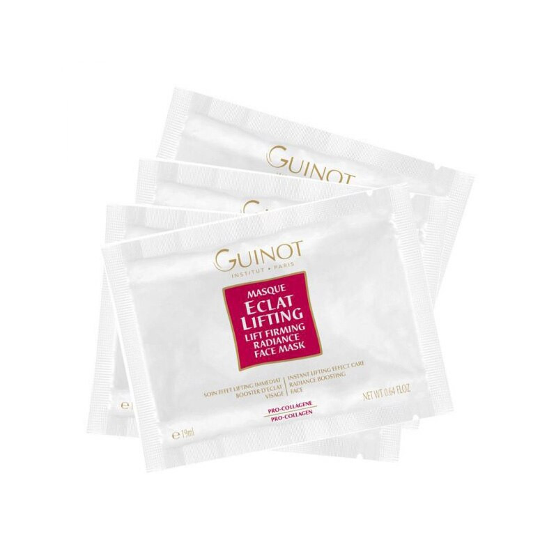 Tratament cu efect de lifting Guinot Masque Eclat Lifting, 4 pliculete (Concentratie: Masca pentru fata, Gramaj: 4 x 19 ml)