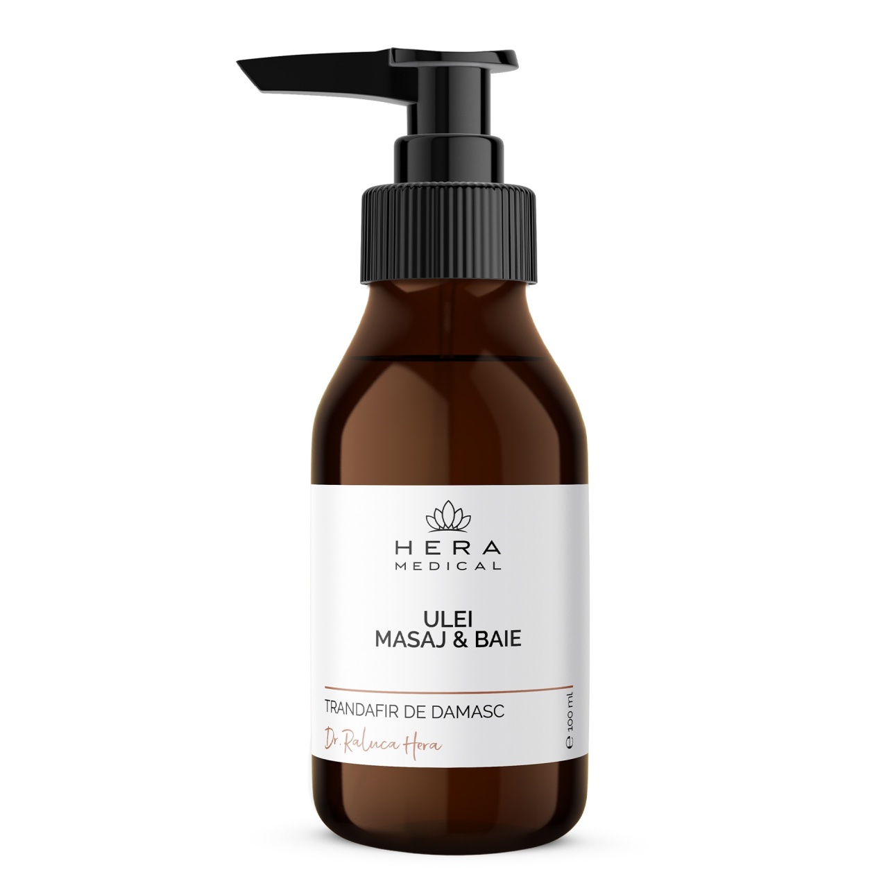 Ulei de masaj si baie cu Trandafir de Damasc, Hera Medical (Gramaj: 100 ml)