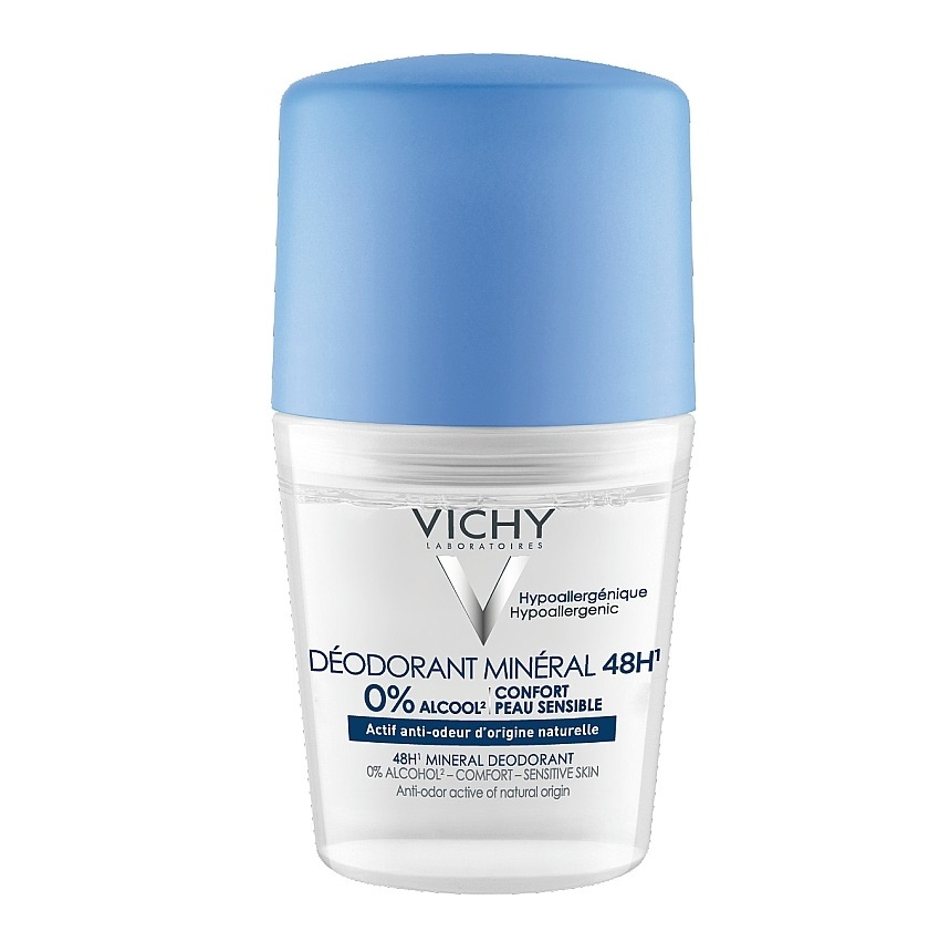 Vichy Deodorant roll-on mineral fara saruri de aluminiu 48h, 50 ml (Concentratie: Roll-On, Gramaj: 50 ml)