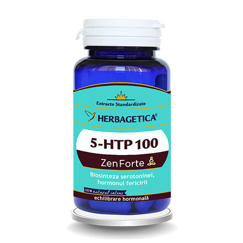 5-HTP Zen Forte Herbagetica (Ambalaj: 120 capsule)