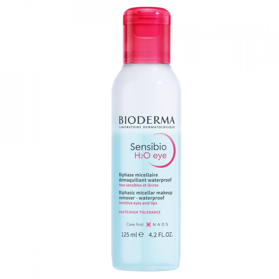 Apa micelara bifazica Bioderma Sensibio Eye H2O, 125 ml (Gramaj: 125 ml, Concentratie: Apa micelara)