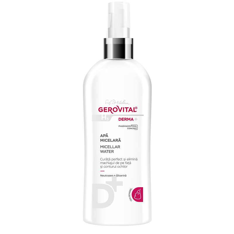 Apa micelara Gerovital H3 Derma+, 150 ml (Gramaj: 150 ml, Concentratie: Apa micelara)