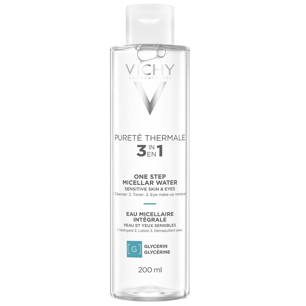 Apa micelara pentru piele sensibila Purete Thermale, Vichy (Gramaj: 200 ml, Concentratie: Solutie micelara)