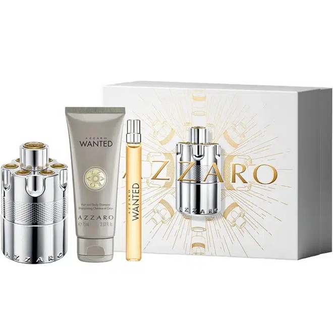 Azzaro Wanted, Apa de Parfum, Barbati, 100 ml + Gel de dus si sampon, 75 ml, + Apa de Parfum, 10 ml