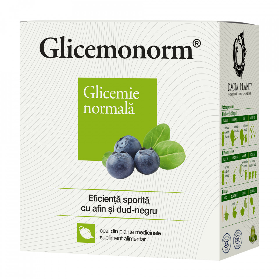 Ceai glicemonorm, Dacia Plant, 50g (Ambalaj: 50 gr)