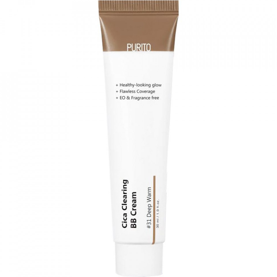 Crema coloranta de fata BB Cream Cica Clearing, Purito (Gramaj: 30 ml, Concentratie: Crema BB, Culoare produse: 31 Deep Warm)