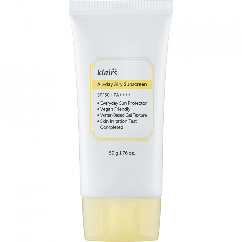 Crema de fata cu factor de protectie SPF 50+ PA++++ Klairs All-day Airy Sunscreen, 50 ml