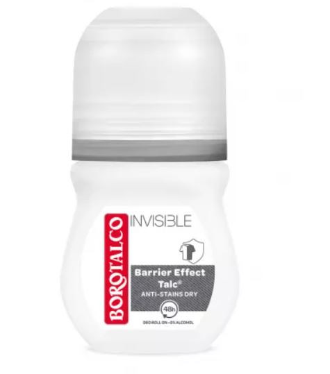 Deodorant Roll-On Borotalco Invisible (Gramaj: 50 ml, Concentratie: 3 buc)
