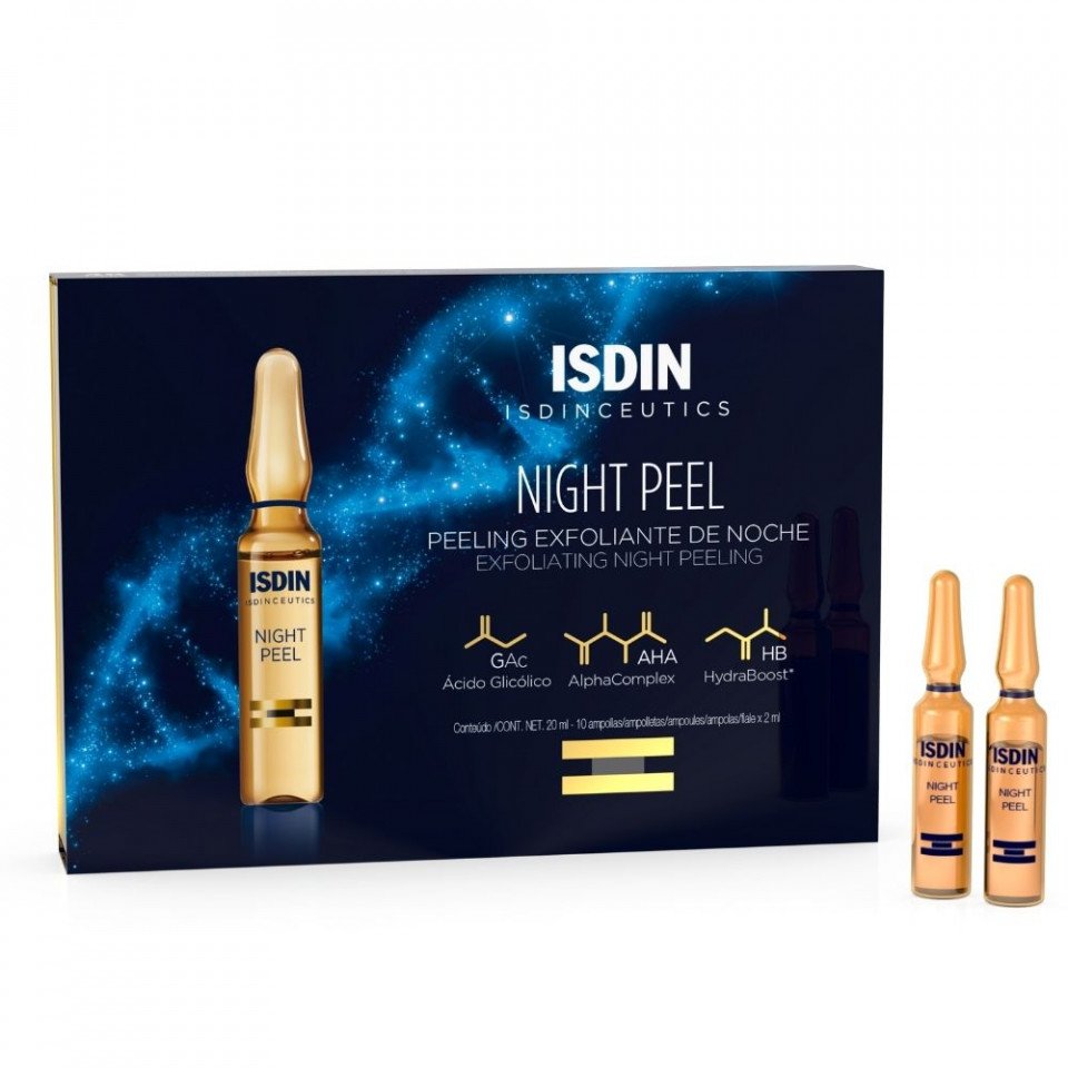 Fiole peeling de noapte Isdin Night Peel, 10 fiole