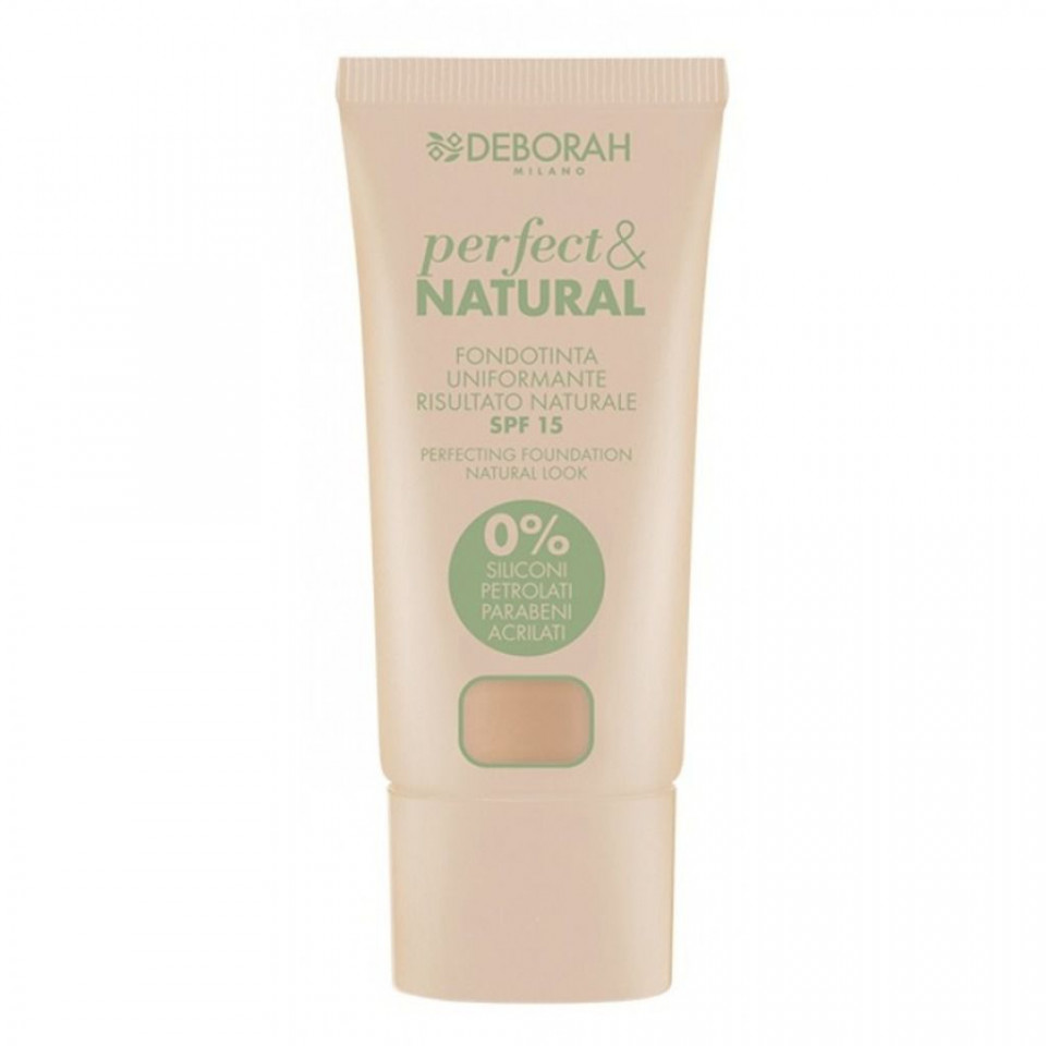 Fond de ten Deborah Perfect & Natural SPF 15, 30 ml (Nuanta fond de ten: 02 Light Rose)