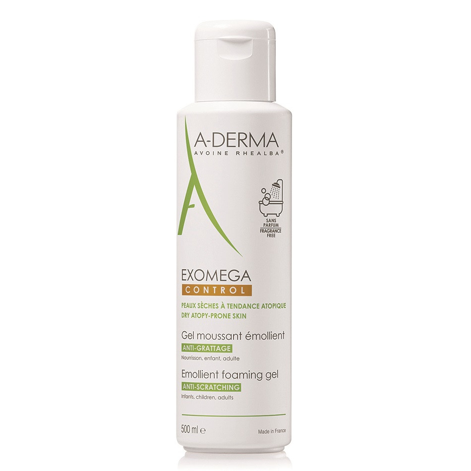 Gel spumant Exomega Control, A-Derma (Concentratie: Gel, Gramaj: 500 ml)