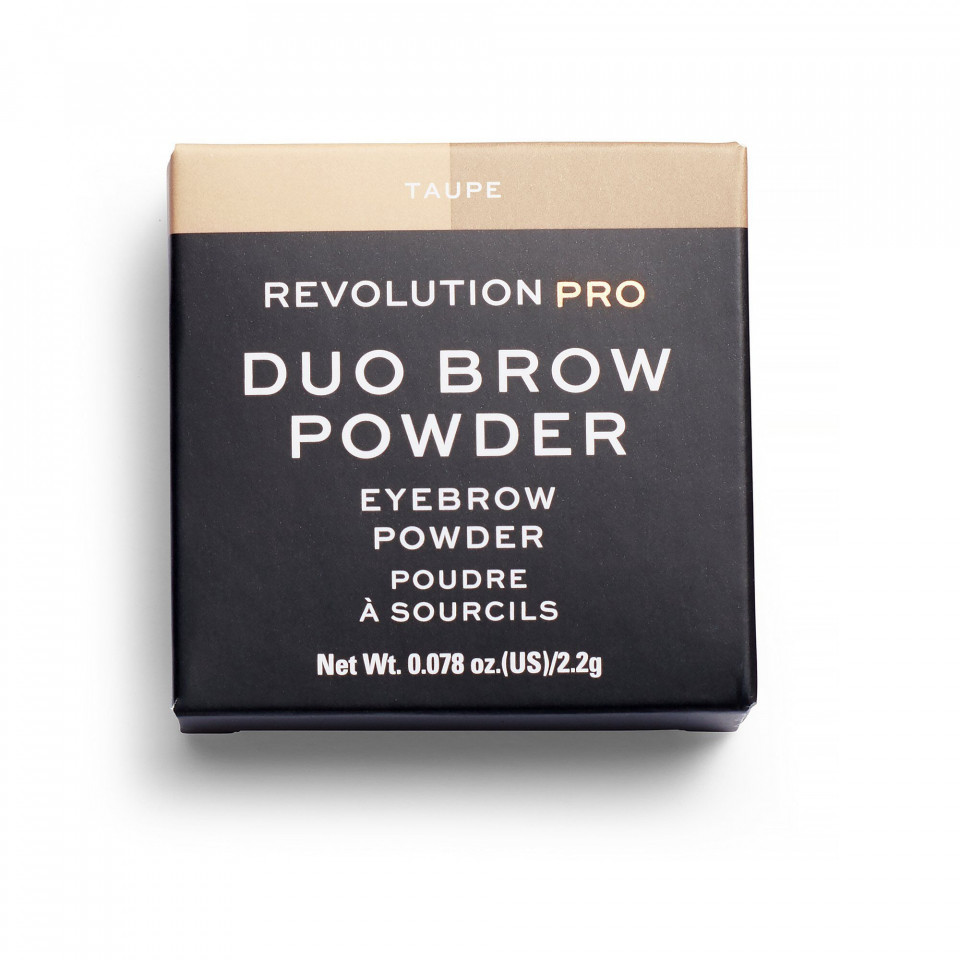 Pudra pentru sprancene Revolution PRO Duo, Makeup Revolution, 2,2 g (CULOARE: Ash Brown)