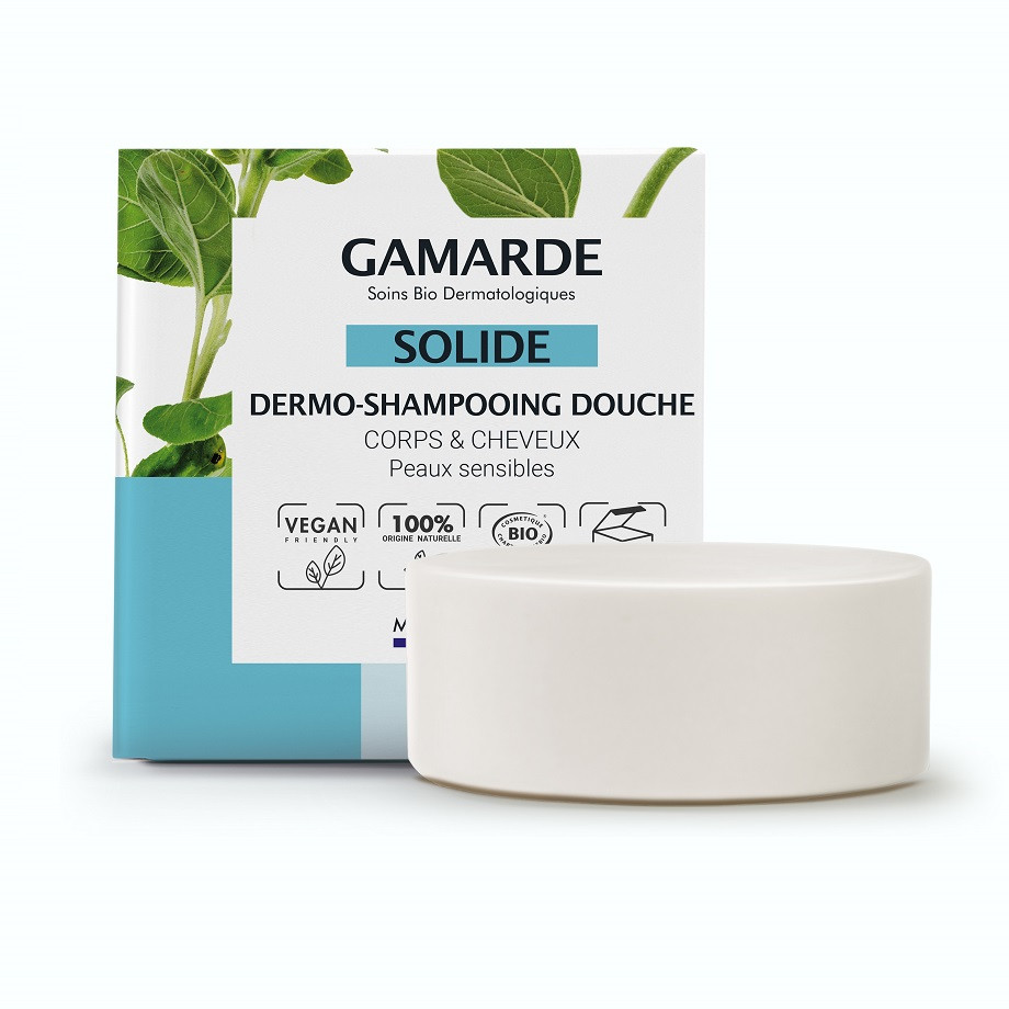 Sampon si gel de dus dermo solid pentru par si corp Gamarde, 109 g