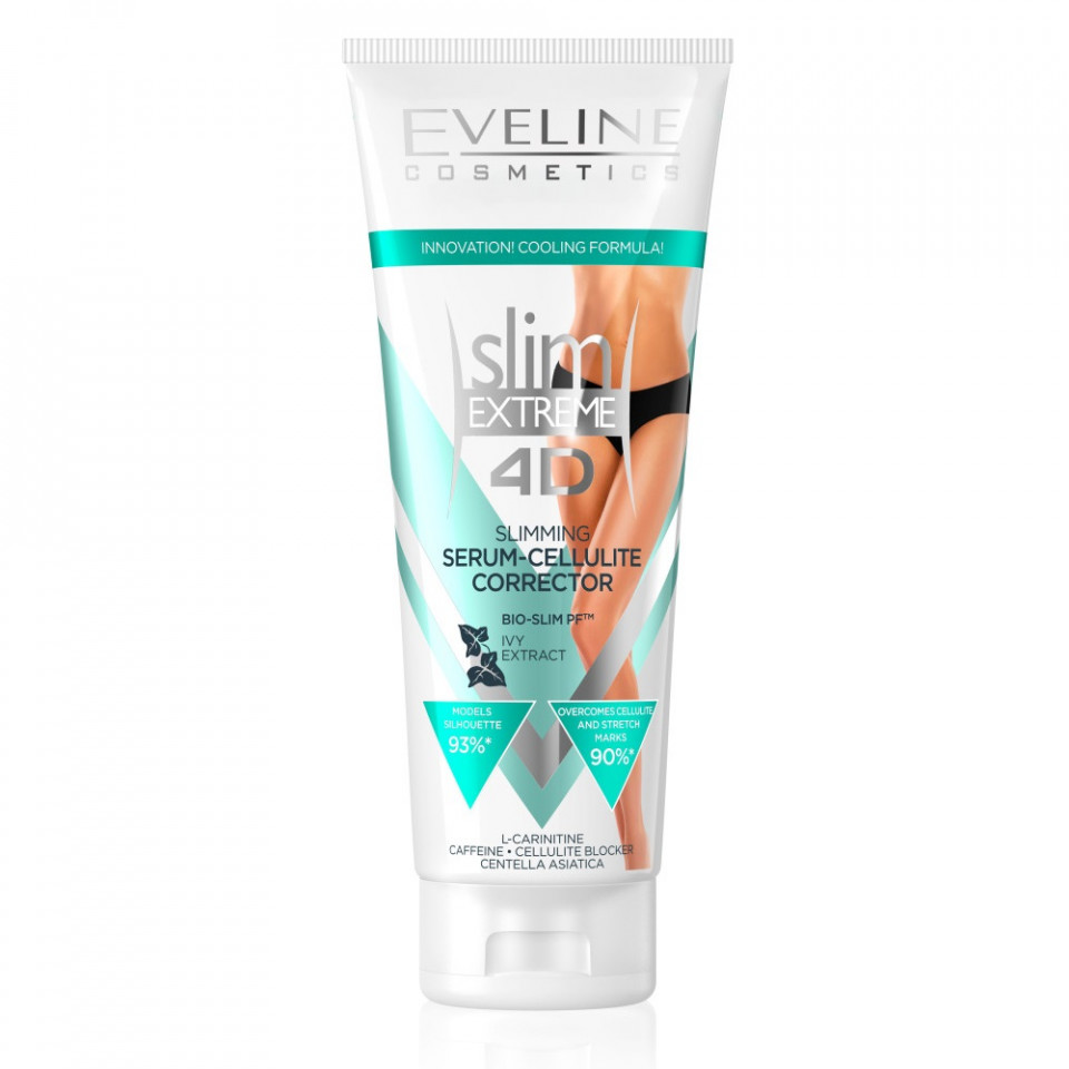 Ser anticelulitic si antivergeturi Slim Extreme 4D, Eveline Cosmetics, 250 ml (Gramaj: 250 ml, Conce