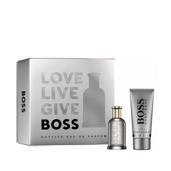 Set cadou Boss Bottled, Barbati, Apa de Parfum 100 ml + Gel de Dus, 100 ml