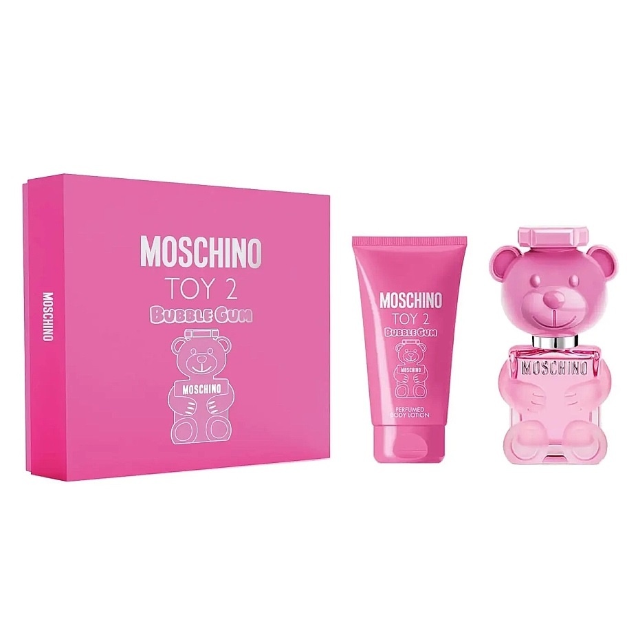 Set cadou Moschino Toy 2 Bubble Gum, Apa de Toaleta, 100 ml + Lotiune de Corp, 100 ml