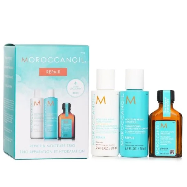 Set Moroccanoil Repair Sampon 70 ml + Balsam 70 ml + Tratament 25 ml