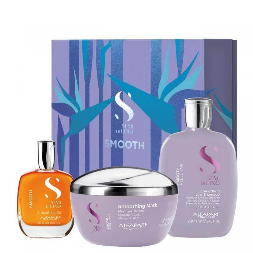 Set pentru netezire Alfaparf Milano Semi Di Lino Sampon 250 ml + Masca 200 ml + Ulei pentru netezire 100 ml (Concentratie: Set)