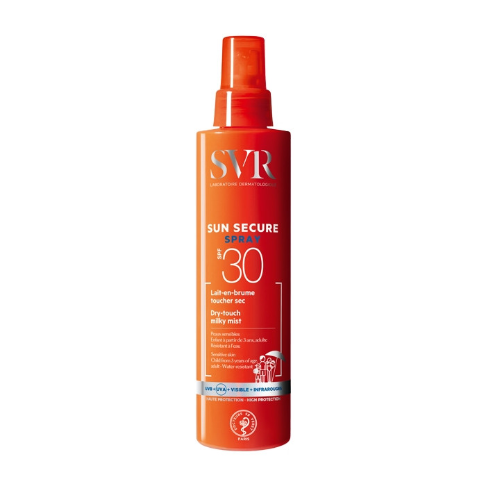 Spray Lapte SPF 30 Sun Secure, 200 ml, SVR (Gramaj: 200 ml, Concentratie: Lapte)