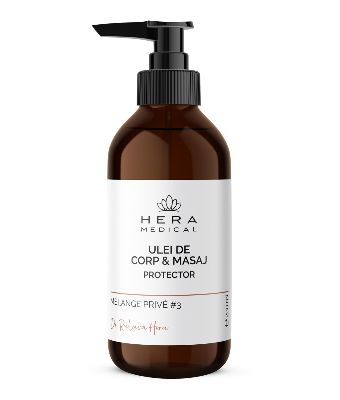 Ulei de corp si masaj protector BODY & MASSAGE OIL | MÉLANGE PRIVÉ #3, Hera Medical (Gramaj: 200 ml)