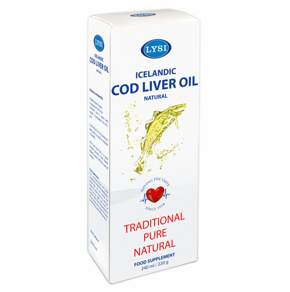 Ulei din ficat de cod natural LYSI 240 ml