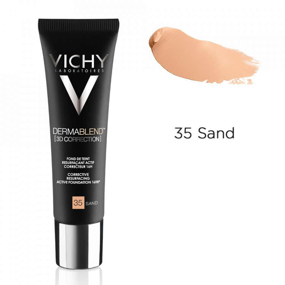 Vichy DermaBlend 3D Correction Fond de ten corector cu actiune de nivelare 16h SPF25 (Concentratie: 