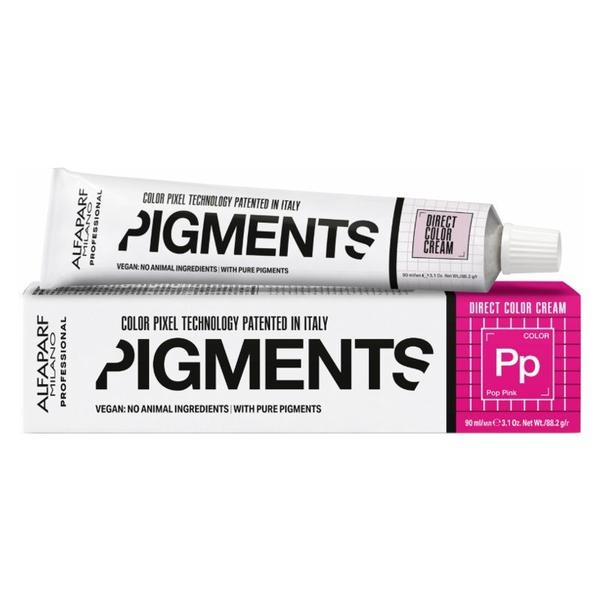 Alfaparf Milano Pigments Pop Pink PP, Cremă de Colorare Directă pentru Păr, 90 ml