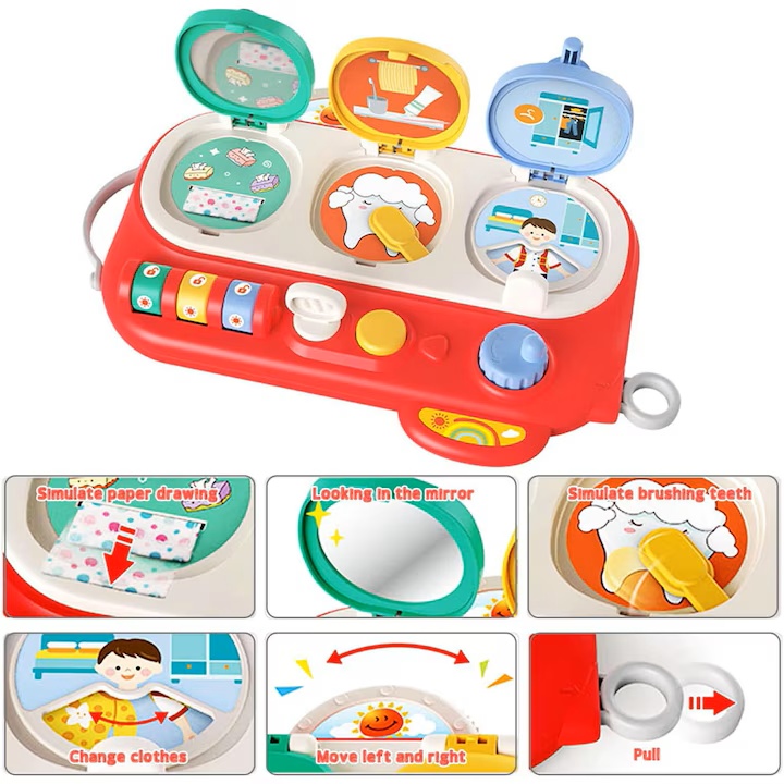 Jucarie Interactiva Educativa Discovery Pop-Up cu Sunete si Culori, 12+ luni