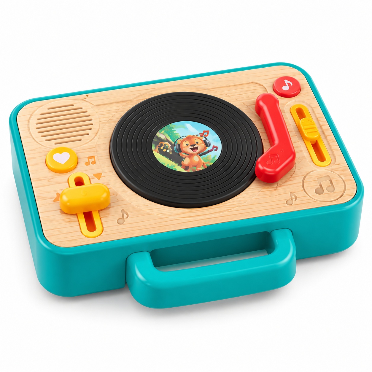 Jucarie muzicala pentru bebe Masa DJ cu sunete, melodii si disc rotativ, 18 luni+