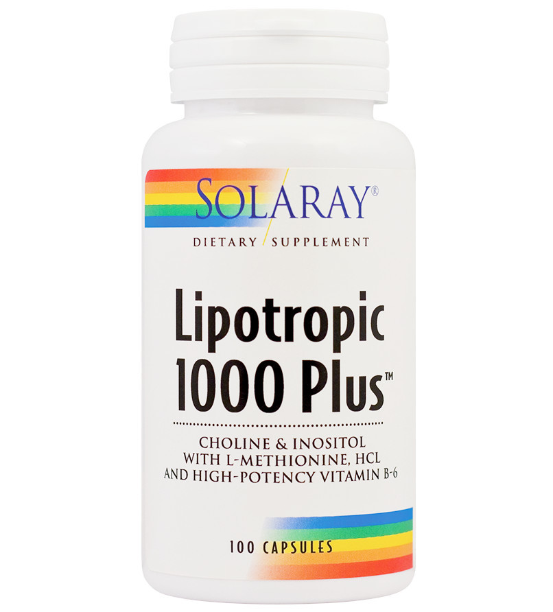 Lipotropic 1000 Plus SECOM Solaray 100 capsule (Concentratie: 444 mg)