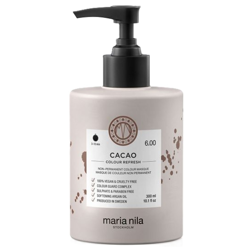 Masca de par nuantatoare Maria Nila Cacao Colour Refresh, 300 ml