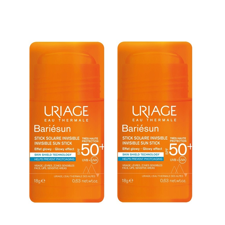 Pachet 2 x Stick invizibil pentru protectie solara cu SPF 50+ Bariesun, 18 g, Uriage