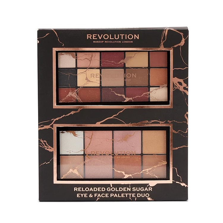 Paleta farduri Makeup Revolution Golden Sugar Reloaded, 128 g (Concentratie: Paleta fard de pleoape)