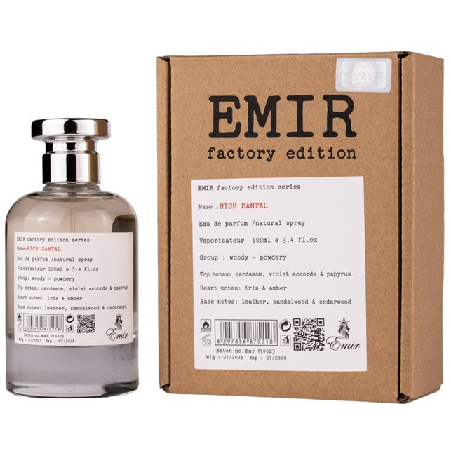 Rich Santal Factory Edition Emir Paris Corner, Apa de Parfum, Unisex, 100 ml (Gramaj: 100 ml)