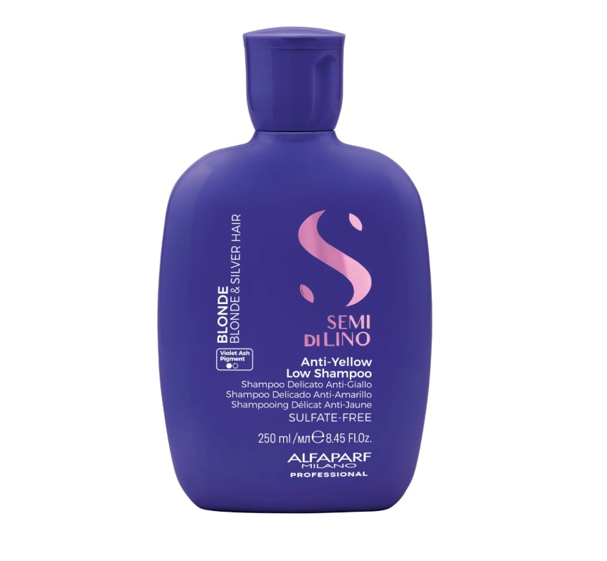 Sampon pentru neutralizarea tonurilor de galben Alfaparf Milano Semi Di Lino Blonde (Concentratie: Sampon, Gramaj: 250 ml)
