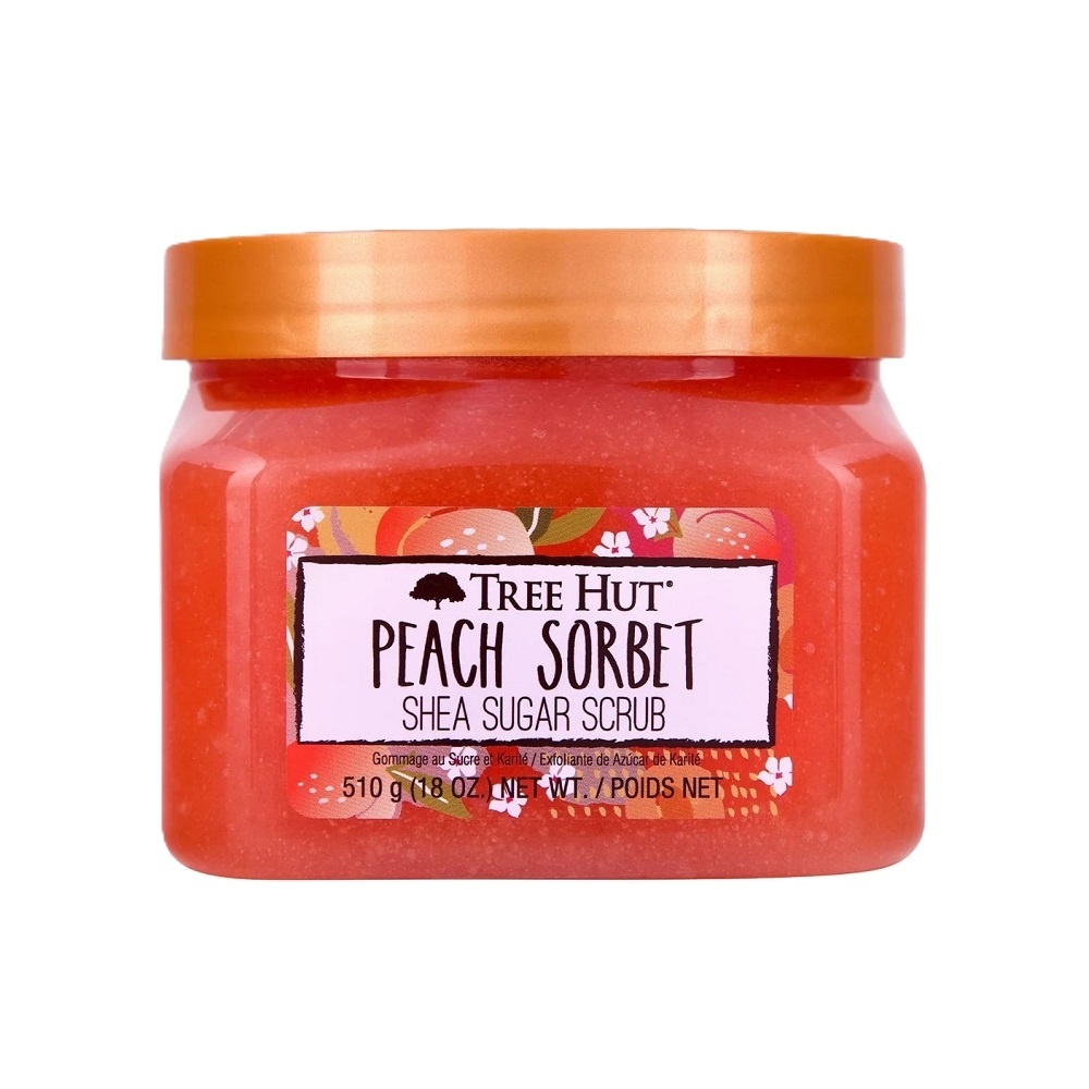 Scrub pentru corp Shea Sugar, Peach Sorbet Tree Hut, 510 g