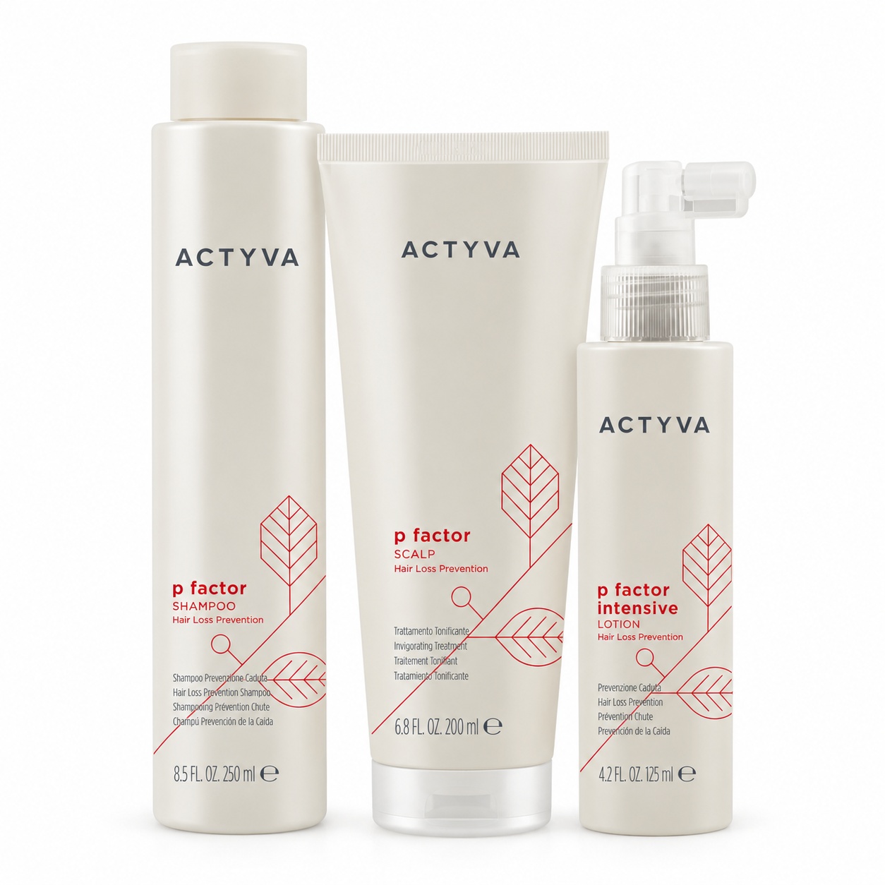 Set anti-caderea parului Kemon Actyva P Factor, Sampon 250 ml + Tratament 200 ml + Lotiune 125 ml