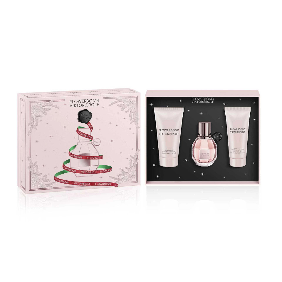 Set Cadou Viktor & Rolf, Flowerbomb, Apa de Parfum (Continut set: 50 ml Apa de Parfum + 50 ml Lotiune de Corp)