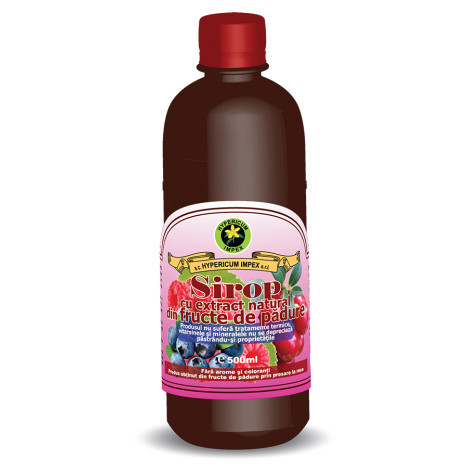 Sirop fructe de padure Hypericum, 500 ml (Ambalaj: 500 ml)