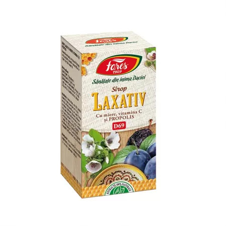 Sirop laxativ cu miere si propolis D69 100 ml Fares