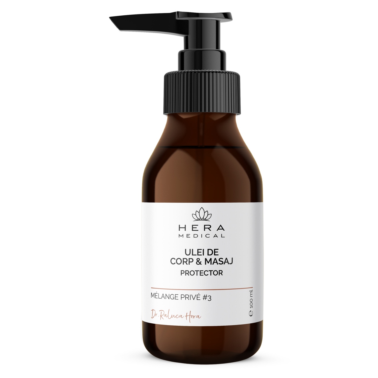 Ulei de corp si masaj hidratant, organic si neparfumat, Hera Medical (Gramaj: 100 ml)