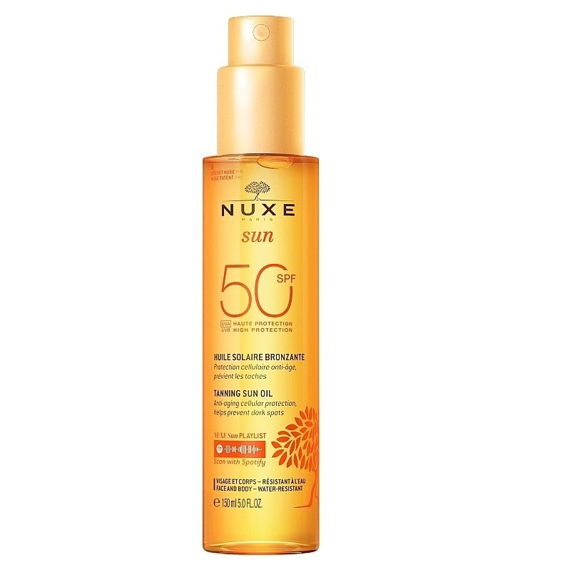 Ulei pentru bronzat cu protectie solara SPF50 Nuxe Sun, 150 ml
