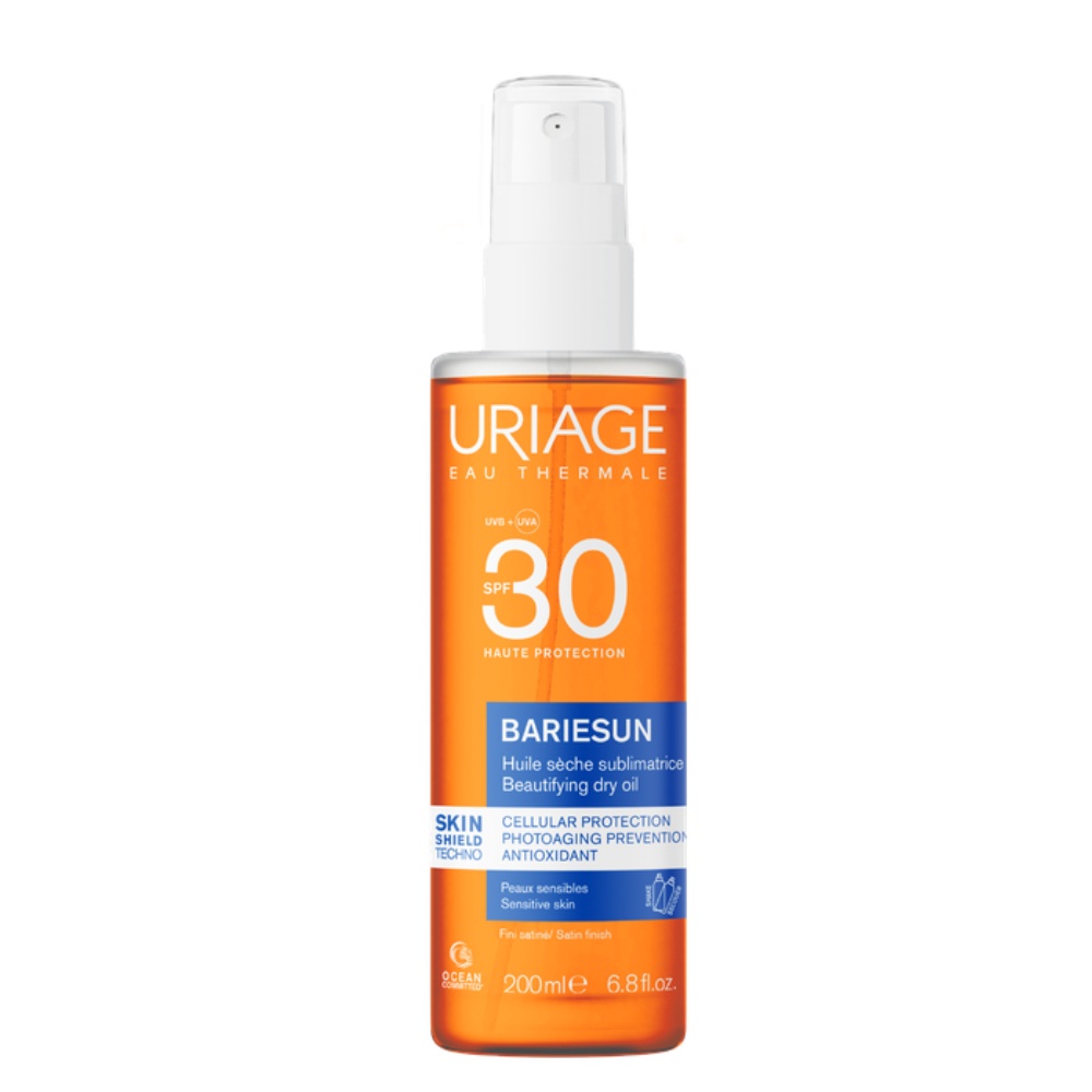 Ulei uscat cu protectie solara SPF30 Bariesun Uriage, 200 ml