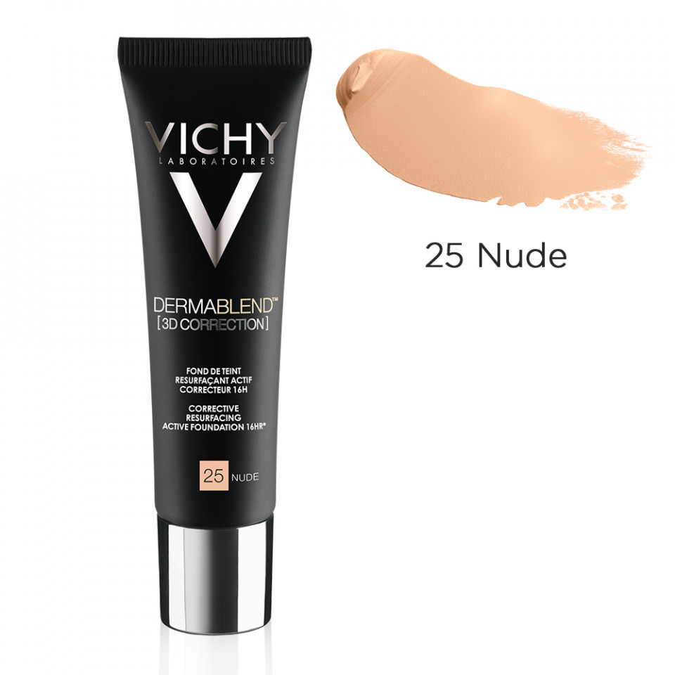 Vichy DermaBlend 3D Correction Fond de ten corector cu actiune de nivelare 16h SPF25 (Concentratie: 