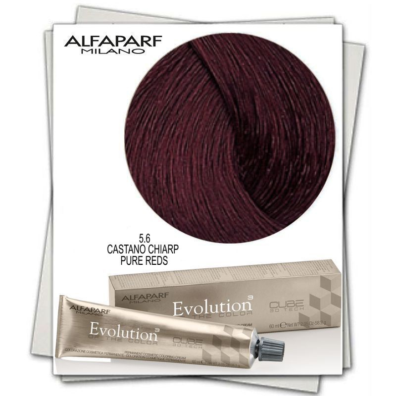 Alfaparf Milano Evolution of the Color Vopsea Permanenta (Concentratie: Vopsea permanenta, Gramaj: 60 ml, Culoare vopsea: 5.6 Castano Chiarp Pure Reds)