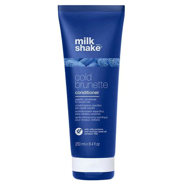 Balsam Milk Shake Cold Brunette, Moringa Oil, Remove Warm Tones - Red/Orange, 250 ml (Concentratie: Balsam, Gramaj: 250 ml)