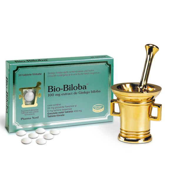 Bio-Biloba 100 mg Pharma Nord 30 tablete (Concentratie: 100 mg)