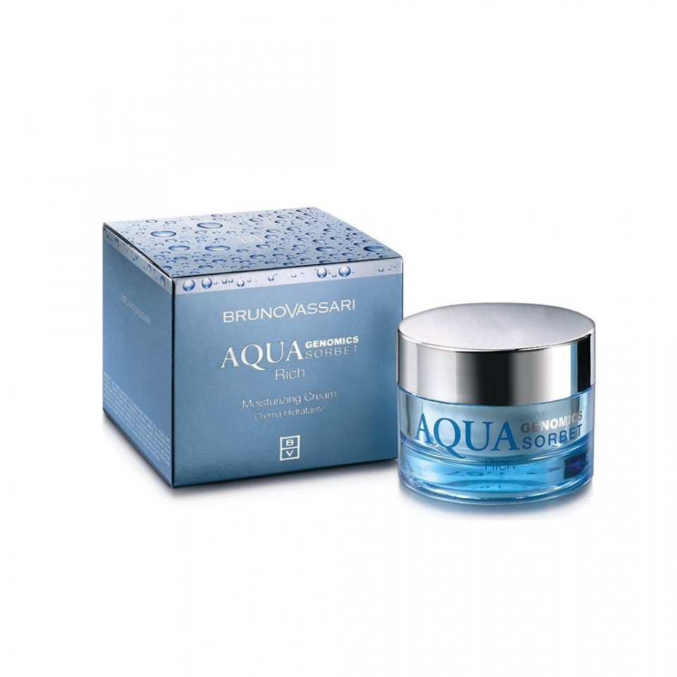 Crema Bogata Hidratanta cu Acid Hialuronic pentru Fata Bruno Vassari Aqua Genomics Sorbet (Gramaj: 200 ml)